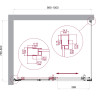 Душевой уголок BELBAGNO LUCE-AH-1-100/90-C-Cr